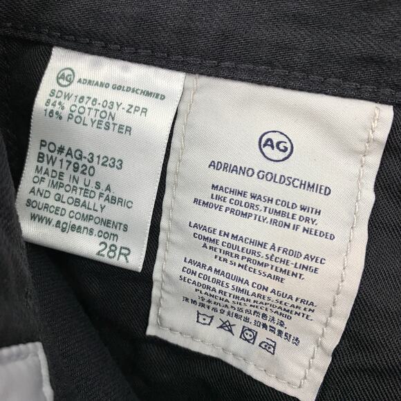 Adriano Goldschmied AG The Phoebe Vintage High Waist Taper Leg Jean Sz 28 Black - Picture 9 of 9